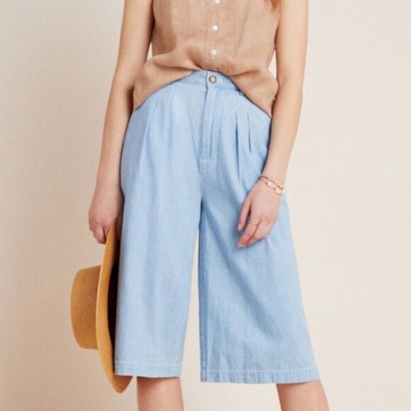 NWT Mina chambray culottes. Size 26 - Picture 1 of 6